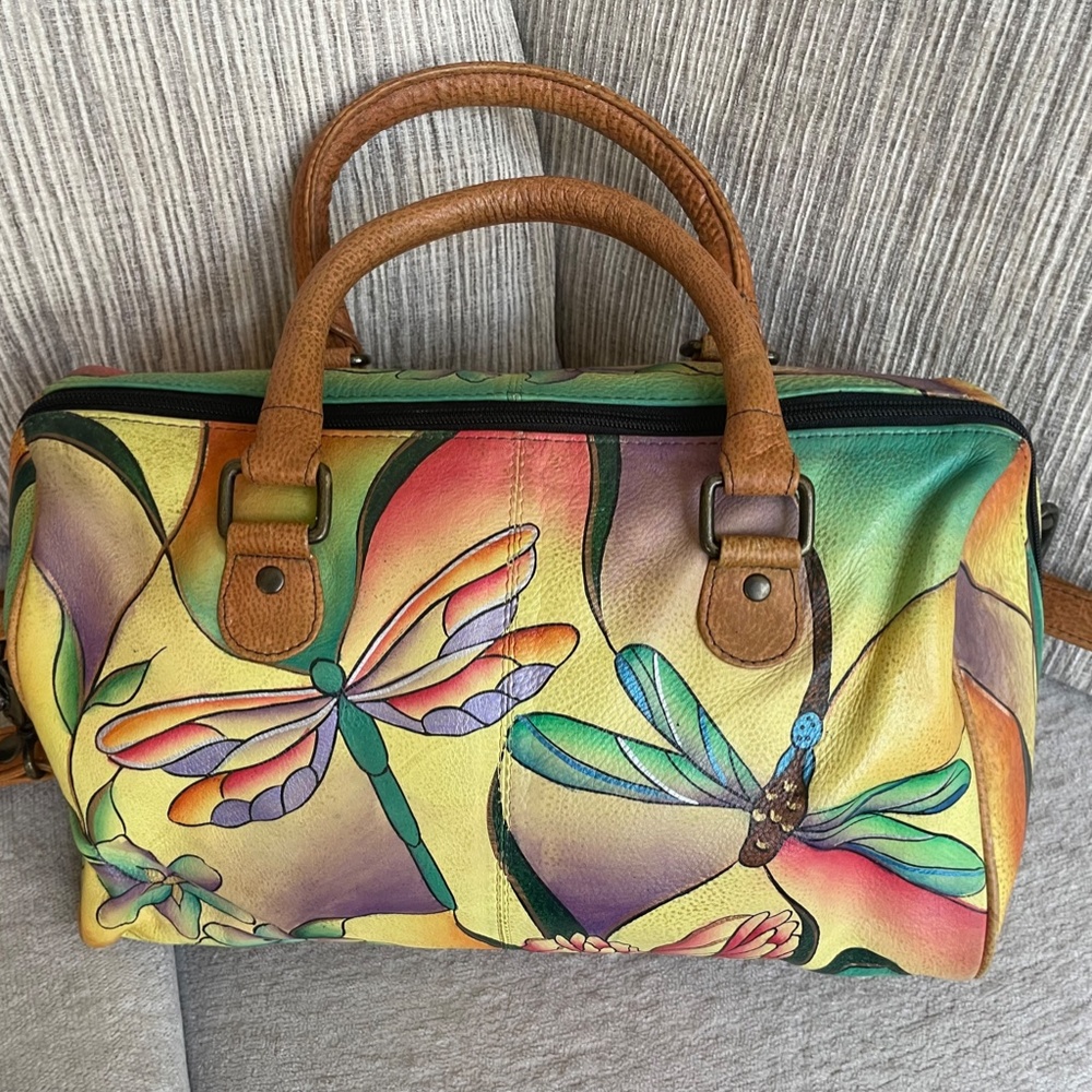 Anuschka Leather Handbag - Zip Around Satchel - 8039
